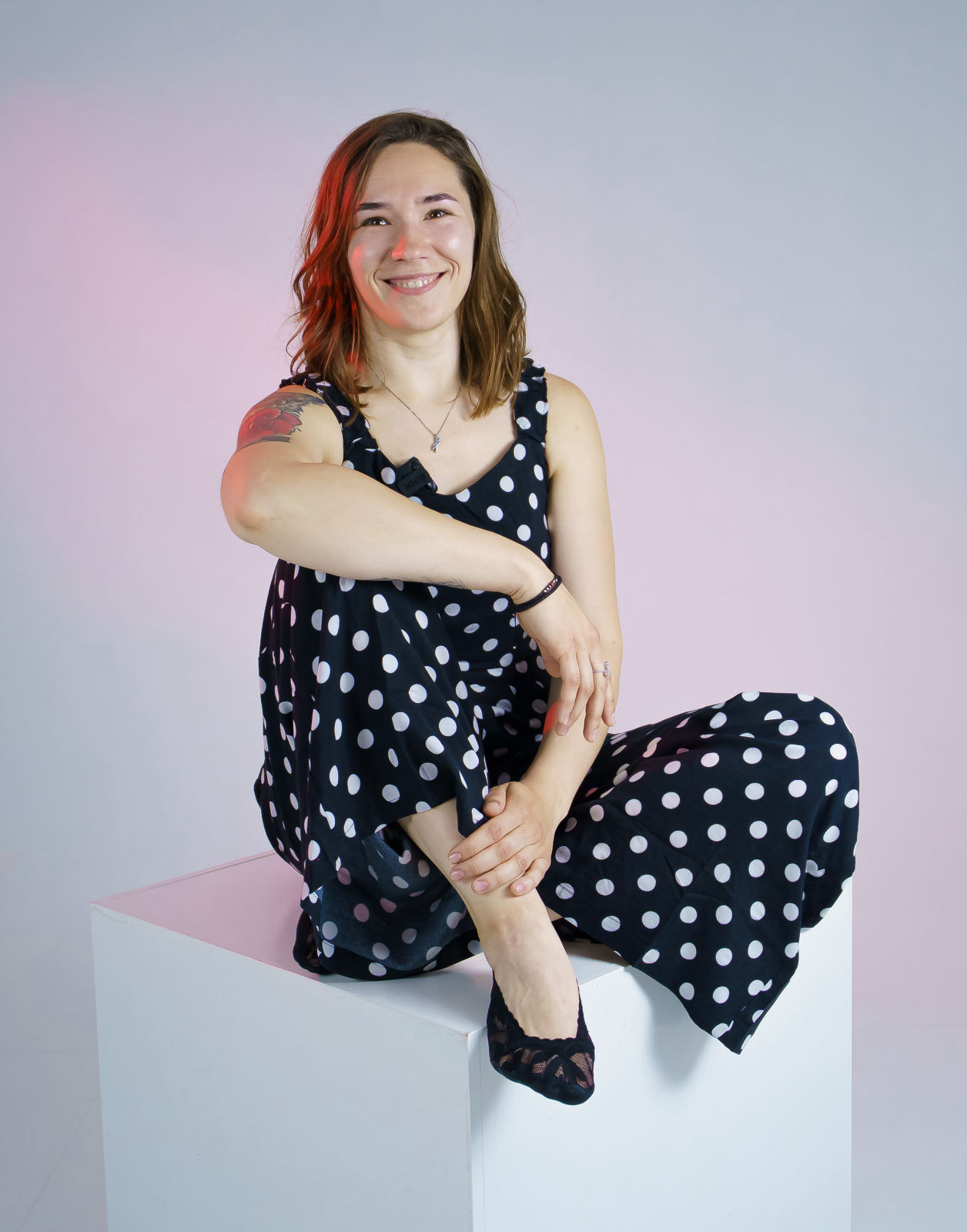 Rita Kreevan one of the mentors smiling in the film studio