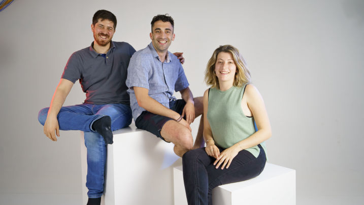 Behind the scenes. Researchers on the set enjoying a day of filming.